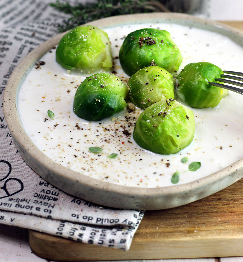 Cavolini di bruxelles in fonduta leggera - Cucina Naturale