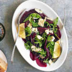 Carpaccio di barbabietole arrosto con rucola e gorgonzola piccante