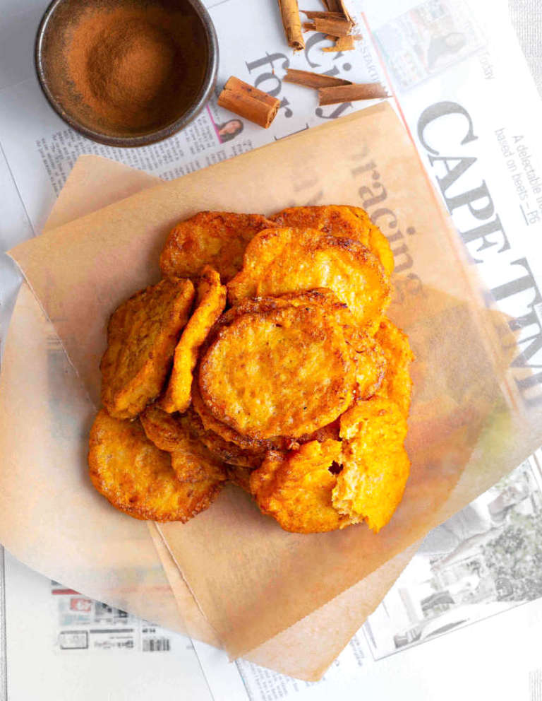 Frittelle salate di zucca e cannella